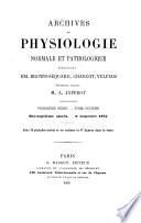 Archives de physiologie normale et pathologique