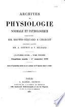 Archives de physiologie normale et pathologique