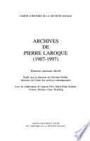 Archives de Pierre Laroque (1907-1997)