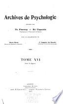 Archives de psychologie de la Suisse romande
