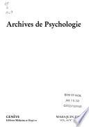 Archives de Psychologie