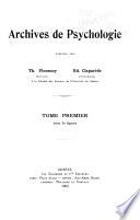 Archives de psychologie