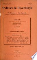 Archives de Psychologie