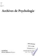 Archives de Psychologie