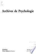 Archives de psychologie
