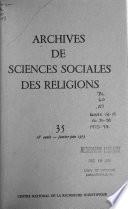 Archives de sciences sociales des religions