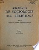 Archives de sciences sociales des religions