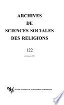 Archives de sciences sociales des religions