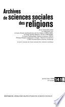 Archives de sciences sociales des religions