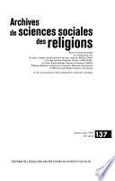 Archives de sciences sociales des religions