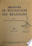 Archives de sociologie des religions