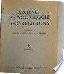 Archives de sociologie des religions