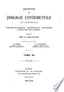 Archives de zoologie expérimentale et générale