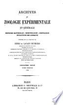 Archives de zoologie expérimentale et générale