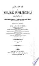 Archives de zoologie expérimentale et générale