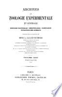 Archives de zoologie expérimentale et générale