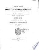 Archives départementales de la Côte d'Or antérieures à 1790