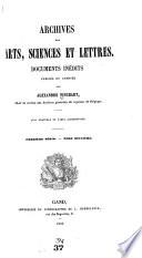 Archives des arts, sciences et lettres