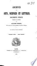 Archives des arts, sciences et lettres
