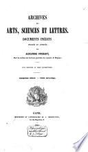 Archives des arts, sciences et lettres