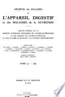 Archives des maladies de l'appareil digestif et des maladies de la nutrition