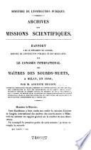 Archives des Missions Scientifiques et Littéraires. 3eme Série