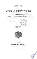 Archives des missions scientifiques et littéraires