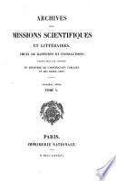 Archives des missions scientifiques et littéraires