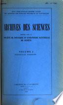 Archives des sciences