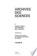 Archives des sciences