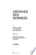 Archives des sciences