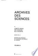 Archives des sciences