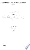 Archives des sciences physiologiques