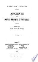 Archives des sciences physiques et naturelles