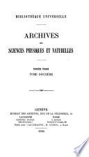 Archives des sciences physiques et naturelles