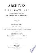 Archives diplomatiques