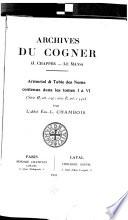 Archives du Cogner