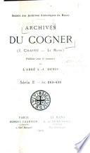 Archives du Cogner. sér.E: Titres féodeaux