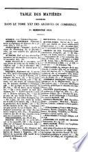 Archives du Commerce ...