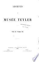 Archives du Musée Teyler