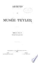 Archives du Musée Teyler
