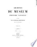 Archives du Muséum d'histoire naturelle
