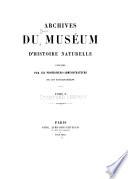 Archives du Muséum d'histoire naturelle