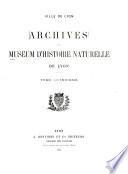 Archives du Muséum d'Historie Naturelle de Lyon