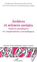 Archives et sciences sociales
