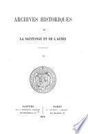 Archives historiques de la Saintonge et de l'Aunis
