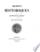 Archives historiques du département de la Gironde