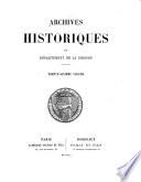 Archives historiques du département de la Gironde