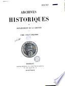 Archives historiques du département de la Gironde
