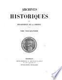 Archives historiques du département de la Gironde
